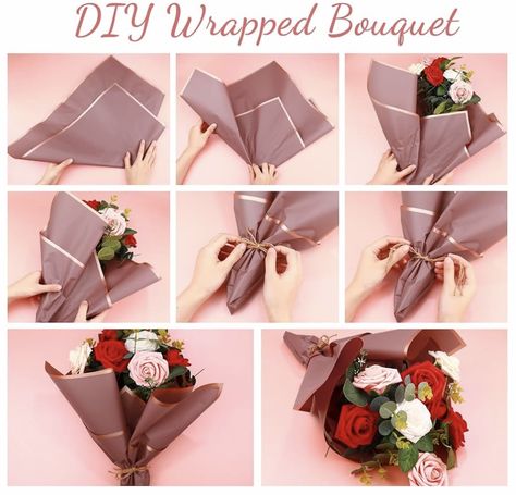 Packaging Flowers, Golden Line, Flower Wrapping Paper, Flowers And Gifts, Flower Wrapping, Paper Bouquet, Craft Packaging, Floral Tape, Paper Floral