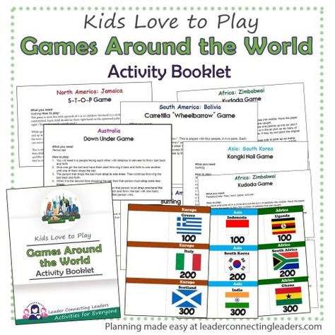 gamesaroundworldpromo Around The World Activity, Games From Around The World, Games Around The World, Around The World Games, International Party, Games To Play With Kids, Troop Leader, World Thinking Day, Camping Games