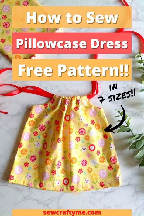 Pillowcase Dress Pattern, Toddler Dress Patterns, Sundress Pattern, Dress Tutorial, Summer Dress Patterns, Dress Patterns Free, Sewing Patterns Girls, Pillow Dress, Dress Tutorials