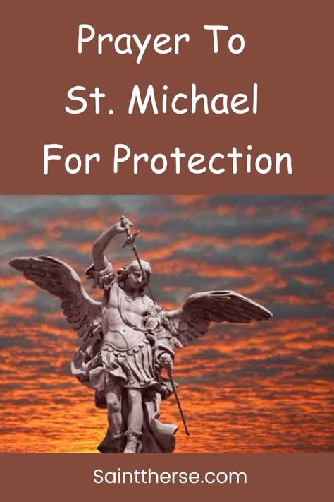 Prayer To St. Michael For Protection 🛡️✝️ Prayer To Archangel Michael, St Michael Prayer For Protection, Saint Michael Prayer, Protection Prayer, St Michael Prayer, Saint Michael The Archangel, Archangel Prayers, St Michael The Archangel, Michael The Archangel