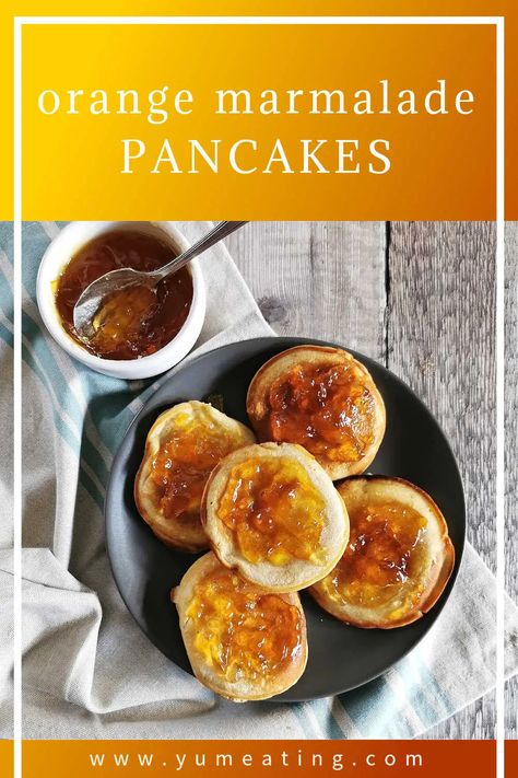 Orange Cream Pancakes, Orange Marmalade Sandwich, Orange Pancake Syrup, How To Use Orange Marmalade, Orange Pancakes Recipes, Orange Pancakes, Breakfast Pancakes Recipe, Make Pancakes, Orange Marmalade