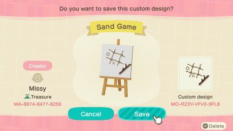 Cottagecore Animal Crossing, Sand Game, Sand Drawing, Animal Crossing Patterns, Animal Crossing Custom Designs, Ac Codes, Acnh Patterns, Animal Crossing 3ds, Animal Crossing Funny