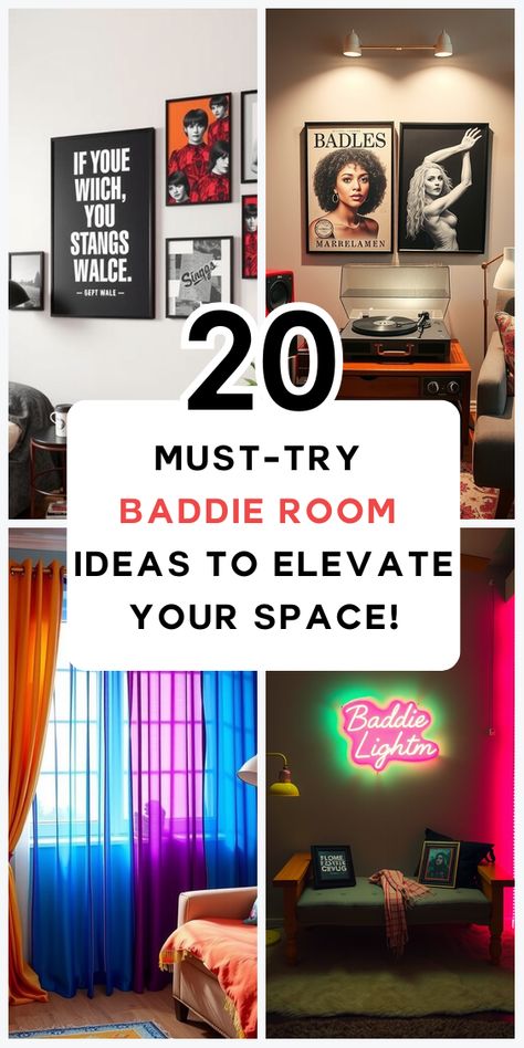 Elevate your space with 20 baddie-inspired room ideas! Featuring stylish touches like accent walls and unique decor, perfect for a chic, modern look. Baddie Bedroom Aesthetic, Woman Cave Diva Den, She Cave Ideas For Women, Creative Room Ideas, Babe Cave Ideas, Baddie Room Ideas, She Cave, Baddie Room, Trendy Bedding