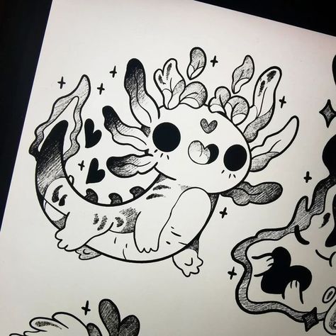 Adorable Drawings, Tatuagem Masculina Pequena, Beginner Tattoos, Animals Drawing, Witchy Art, Sharpie Tattoos, Kawaii Tattoo, Doodle Ideas, Tattoo Project