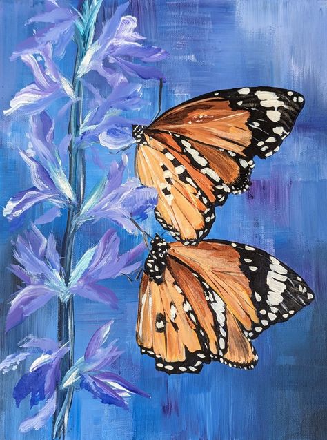 Acrylic painting, original artwork, butterflies Abstract Painting, Original Artwork, Acrylic Painting, Floral, Art