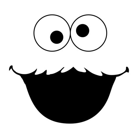 7 Best Sesame Street Face Templates Printable - printablee.com Sesame Street Faces Printables, Cookie Monster Face Template Printable, Sesame Street Cutouts, Cookie Monster Printable Free, Cookie Monster Template, Dbt Printable, Sesame Street Printables, Folding Template, Christmas Stocking Template