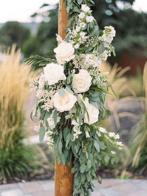 White And Green Floral Arch, Arch Florals, Brown Weddings, Sara Brown, Flower Cloud, Wedding Theme Color Schemes, The Manor House, Wedding Arbour, Brown Wedding