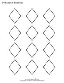 Rhombus-Template-Blank-350 Pattern Block Templates, Diamond Template, Number Crafts, English Paper Piecing Quilts, Rhombus Shape, Shape Templates, Steam Activities, Painted Rug, Paper Piecing Quilts