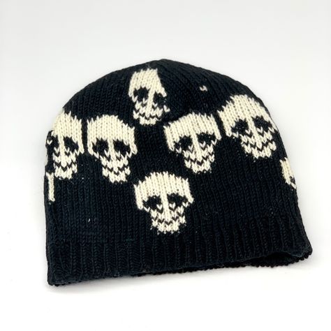 Skull Woolen Beanie Unisex Design, Handmade Perfect Beanie For This Winter . Made With 100% New Zealand Wool, Lined With Soft Fleece. Hand Was Separately In Cold Water, Flat Dry. Limited Stock Left...., Order It Now. Stretches To Fit Into Comfortable Size. Approximate Measurements: Height-9” Width-10” New Without Tag. Please Allow Minor Pattern Variation Due To Its Handmade Nature. #Wool #Skull #Lined #Punk #Handmade Grunge Beanie, Viking Hat, Handmade Skulls, Wool Caps, Football Outfits, Skull Cap Beanie, Red Hats, Halloween Skull, Goth Fashion