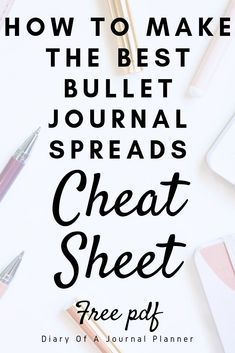 Easy Bullet Journal Cheat Sheet to help you create the best Bullet Journal. Never forget anything on your bujo spreads and layouts again! Good Notes Daily Planner, Bullet Journal Cheat Sheet, Journal Printables Templates, 2024 Bullet Journal, Planner Weekly Layout, Journal Key, Bujo Spreads, Journal Tracker, Planner Quotes