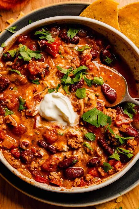 Quick Chili Recipe Ree Drummond Chili, Healthy Chilli Recipe, Spicy Chilli Recipe, Chili Recipe Spicy, Best Chilli Recipes, Fall Chili Recipes, Wyatt Core, Basic Chili Recipe, Chilly Recipe