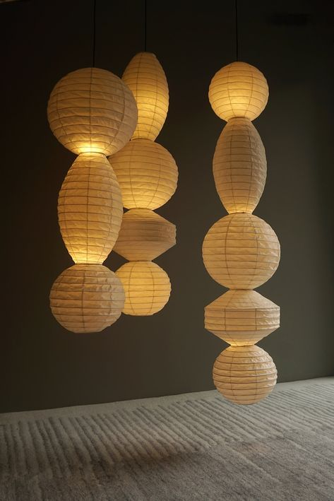 Rice Paper Pendant, Japanese Loft, Reed Lamp, Noguchi Lamp, Hanging Lampshade, Japanese Lamp, Paper Pendant, Japanese Home Decor, Hanging Lamp Shade