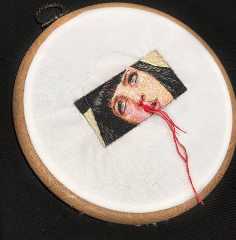 Is this the best Tarantino movie ever? 🎥 📸 @thready.beady . . 👉 Follow @hoopart.embroidery for more . . #hoopartembroidery Movie Embroidery, Hoop Art Embroidery, Pulp Fiction Art, Pop Culture Art, Art Embroidery, Cute Embroidery, Embroidery Hoop Art, Embroidery Ideas, Embroidery Inspiration