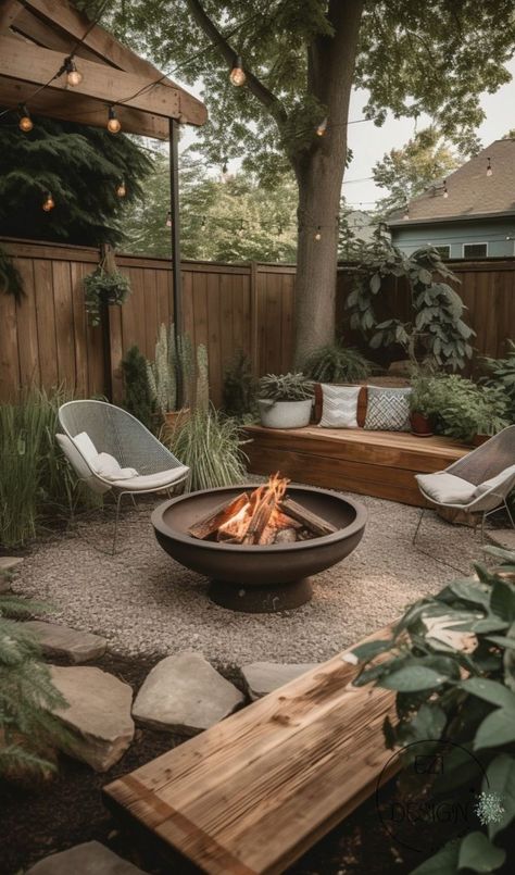 Ohio House, Backyard Remodel, Backyard Inspiration, Backyard Inspo, Outdoor Decor Backyard, Backyard Makeover, Backyard Patio Designs, Back Garden, Outdoor Fire