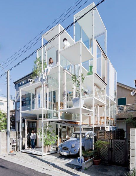 Sou Fujimoto's House Na, 2011, in Tokyo Sou Fujimoto House, Sou Fujimoto, Japan Architecture, Vitra Design Museum, Vitra Design, Contemporary Exterior, Structure Architecture, Japanese Architecture, Design Museum