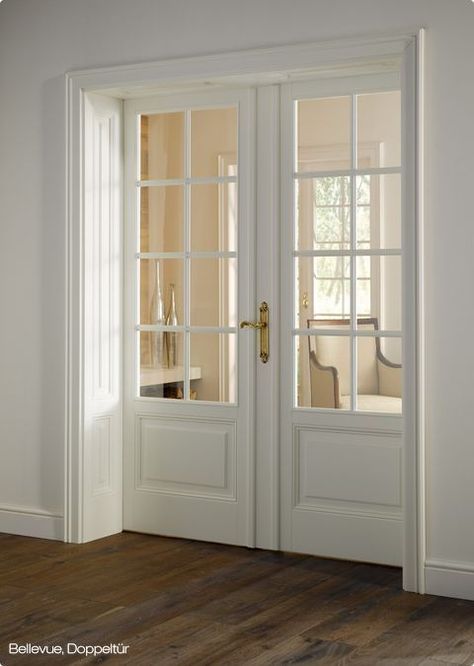 Interior French Doors Privacy, Indoor Glass Doors, Interior French Door, Internal French Doors, Double Doors Interior, Trendy Interiors, Interior Design Elements, Glass Doors Interior, French Doors Interior