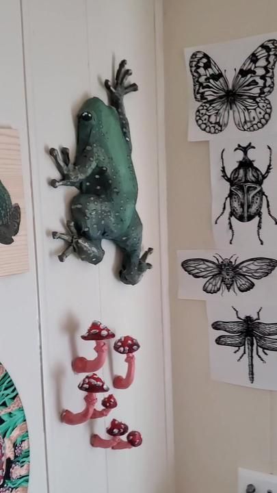 Amazon Crafts, Crafts Tiktok, Weird Crafts Diy, Aesthetic Crafts For Room, Aesthetic Decor Diy, Wall Crafts, Diy Wall Decor Cottagecore, Silly Crafts, Diy Frog