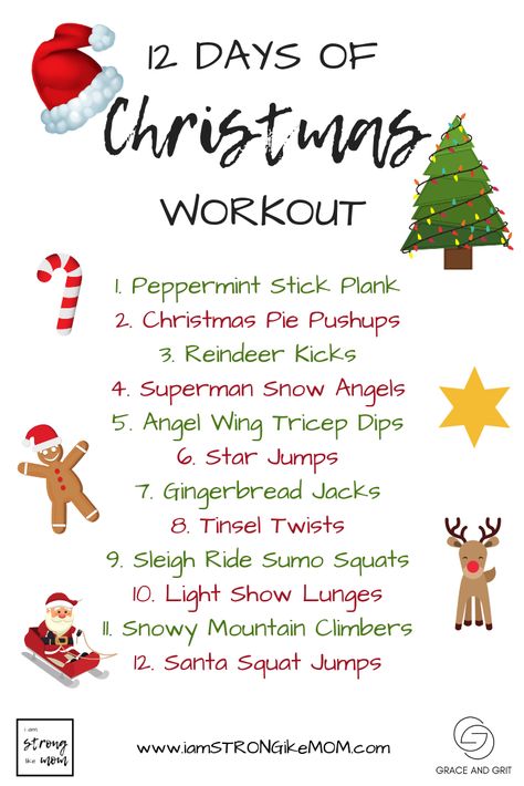 Christmas Workout For Kids, Christmas Bootcamp Workout, Christmas Workout Ideas, Christmas Themed Workouts, Christmas Gym Games For Kids, Christmas Physical Activities For Kids, Christmas Exercises For Kids, Christmas Gym Games, Christmas Pe Games