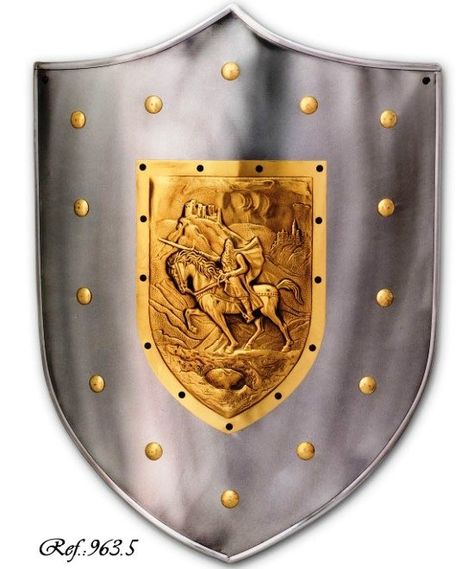 Escudo El Cid Campeador, escudo de acero con grabado de El Cid en Toledo Templar Quotes, Ephesians 6 16, Medieval Shield, Medieval Shields, Shield Of Faith, Tin Man, Medieval Times, Coat Of Arm, Medieval Armor