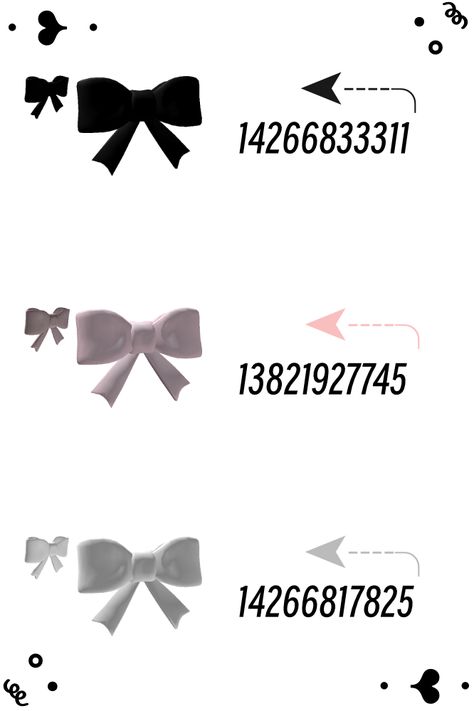 ˚₊· ͟͟͞͞➳❥ Kawaii Hair Bows Roblox Bloxburg Ginger Hair Codes, Bow Codes Bloxburg, Roblox Clip Hair Codes, Berry Avenue Bow Code, Berry Ave Hair Accessories Codes, Bloxburg Bow Code, Berry Avenue Hair Accessories Codes, Berry Ave Codes Accessories, Hair Id Roblox Code