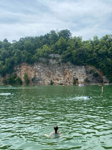 #fortdickersonquarry #tennessee #knoxville #quary #lake #swimming #aesthetic #summer #summeraesthetic Tennessee House Aesthetic, Tennessee Summer Aesthetic, East Tennessee Aesthetic, Tennessee Aesthetic Country, Knoxville Tennessee Aesthetic, Knoxville Aesthetic, Lake Swimming Aesthetic, Southern Summer Aesthetic, Tennessee Summer