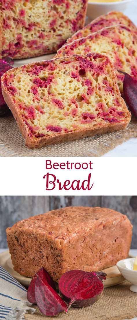 Beet Bread Recipe, Beetroot Bread, Beet Bread, Breakfast Baking, Pulp Recipe, Beetroot Recipes, Vegetable Bread, Bread Breakfast, Brunch Bread