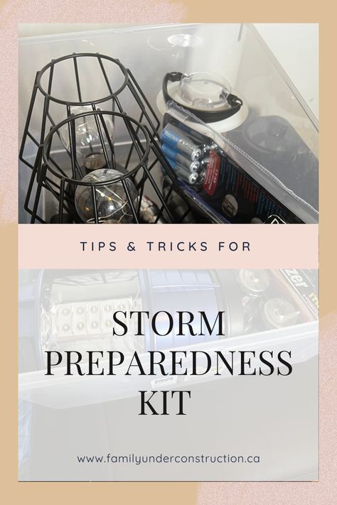 Tips, tricks & must have's to put together a storm survival kit for hurricanes, thunderstorms, snow storms, wind storms, and black outs. Winter Storm Prep, Emergency Meals, Winter Storm Preparedness, Storm Preparedness, Storm Prep, Snow Storms, Storm Shelter, Severe Storms, Rain Storm