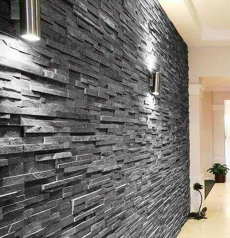 Black Stone Wall Cladding Tiles. Visit our site and take a chance. . . . #interiordesign #wallpanel #wallcladding #stone #homedesigns #homesweethome #axiomexports #architect #beautifulhomes #classyinterior #designerinterior #designinteriores #dream_interiors #handmade #india Exterior Wall Tiles House, Stone Wall Cladding Interior, Black Wall Panel, Exterior Stone Wall Cladding, Black Stone Wall, Stone Elevation, Stone Veneer Sheets, Cladding Tiles, Black Marble Tile