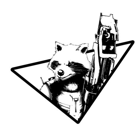 Guardians Of The Galaxy Rocket Tattoo, Rocket Guardians Of The Galaxy Tattoo, Rocket Tattoo Guardians Of The Galaxy, Rocket Racoon Tattoo, Rocket Raccoon Tattoo, Guardians Of The Galaxy Tattoo, Racoon Tattoo, Groot Tattoo, Raccoon Tattoo