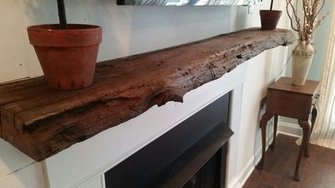 Natural live edge mantel Live Edge Mantel Ideas Fireplace, Living Edge Fireplace Mantel, Raw Edge Mantle, Live Edge Fireplace Mantel Mantle Ideas, Shiplap Fireplace With Live Edge Mantle, Live Edge Wood Mantle Fireplace, Live Edge Mantel Ideas, Live Edge Wood Mantle, Live Edge Mantle Fire Places