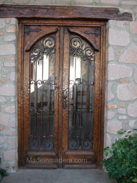 Spanish Doors, Rustic Entry Doors, French Entry Doors, Doors Entry, Solid Wood Door, Interior Exterior Doors, Doors Exterior, Gorgeous Doors, Custom Doors