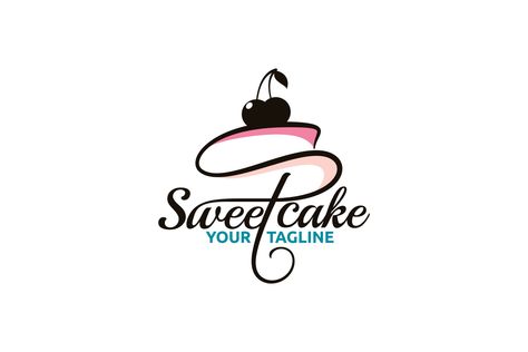 elegant sweet cake logo for any business especially for cakery, bakery, cake shop, cafe,etc. 8991813 Vector Art at Vecteezy Sweet Cake Logo, Logo Bakery Cake, Bakeshop Logo, Logo Postres, Logo Dessert, Pastry Logo, Dessert Logo, Sweet Logo, Baking Logo Design