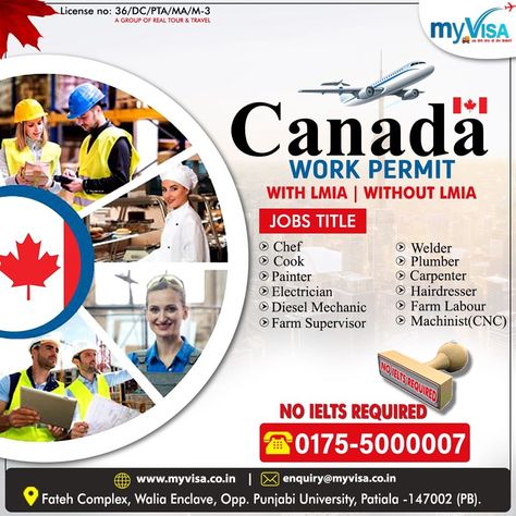 Apply Your Visa Online with "myVisa" !! Get Your Offer Letter from Home !! Get Online Counselling on 0175-5000007  #myvisa #visakihomedelivery #canada #canadavisa #canadajobs Canada Work Permit, Visa Processing, Canada Work, Travel Advertising Design, Offer Letter, Apply Job, Visa Canada, Diesel Mechanics, Travel Advertising