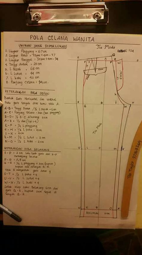 Pakaian Pola Seluar, Pola Top, Pola Dasar, Pola Blus, Pola Rok, Projek Menjahit, Trousers Pattern, Sewing Measurements, Trendy Sewing Patterns