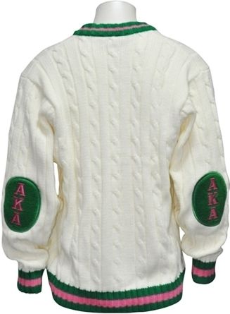 Alpha Kappa Alpha Crest Sorority Ladies V-Neck Sweater | The Cultural Exchange Shop = Apparel & Gifts Alpha Kappa Alpha Jackets, Aka Shirts, Alpha Kappa Alpha Clothing, Kool Aid Hair Dye, Alpha Kappa Alpha Paraphernalia, Aka Paraphernalia, Greek Paraphernalia, Graduation Look, Sorority Paddles