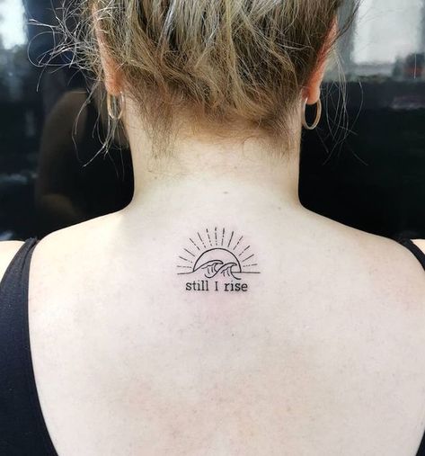 32 Small Meaningful Tattoos That Are Permanent Reminders Tattoos That Symbolize Freedom, Burn Survivor Tattoo, Still I Rise Tattoo Design, 76 Tattoo, Still I Rise Tattoo Ideas, Survivor Symbol, Tattoos Small Meaningful, Rising Tattoo, Macabre Tattoo