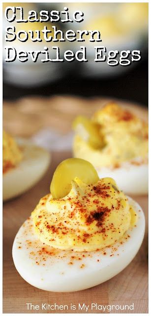 Southern Appetizers, The Kitchen Is My Playground, Perfect Deviled Eggs, Southern Deviled Eggs, Chicken Pinwheels, Devilled Eggs Recipe Best, Deviled Eggs Recipe Classic, Southern Cooking Recipes, Best Deviled Eggs