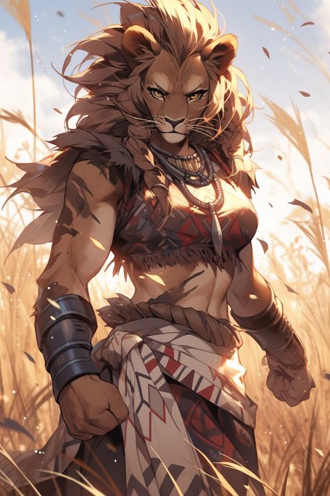 Leonin Dnd Barbarian, Werelion Female, Lion Dnd Character, Dnd Leonin Character Art, Lioness Anthro, Beastman Fantasy Art, Leonin Female, Tabaxi Pirate, Dnd Leonin