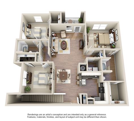 3 Bedroom Apartment Floor Plan, Texas Apartment, Houston Apartment, Planner 5d, Texas Houston, Apartment Floor Plans, Apartment Layout, Apartment Plans, 3d Floor