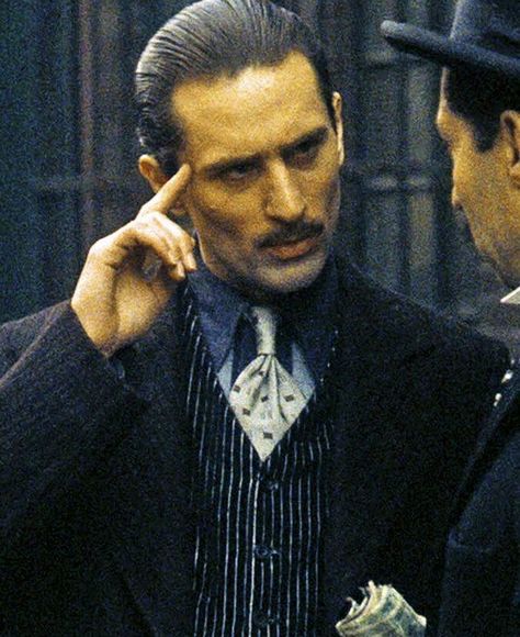 Robert De Niro, as Don Vito Corleone in the Godfather Part II, 1974. Sonny Corleone, Don Vito Corleone, Don Corleone, Godfather Movie, The Godfather Part Ii, Boris Becker, Gangster Movies, Andy Garcia, City Of God