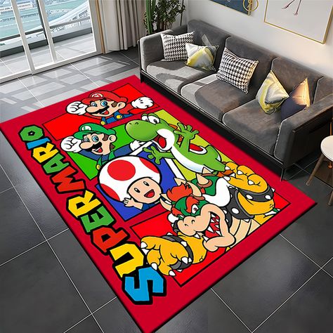 Super Mario Bros Movie, Game Area, Non Slip Flooring, Movie Game, Bedroom Sofa, Rug Carpet, Super Mario Bros, Mario Bros, Super Mario