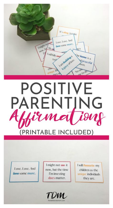 A wonderful way to stay focused on your goal of being a positive parent, is to have a handful of affirmations to encourage and bolster your confidence when you're feeling worn down. Here are 15 positive parenting affirmations for moms! These affirmations were collected to encourage you, even on the roughest of days. #positiveparenting #parentingaffirmations #affirmationsformoms via @deliberatemom Parenting Affirmations, Affirmations Printable, Positive Parenting Solutions, Parenting Discipline, Confidence Kids, Parenting Solutions, Mindful Parenting, Parenting Articles, Smart Parenting