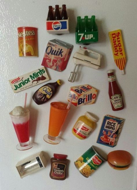 Yellow Kitchen Cabinets, Vintage Refrigerator, Junior Mints, Yellow Kitchen, Refrigerator Magnet, Mini Things, Refrigerator Magnets, Rice Krispies, Ketchup