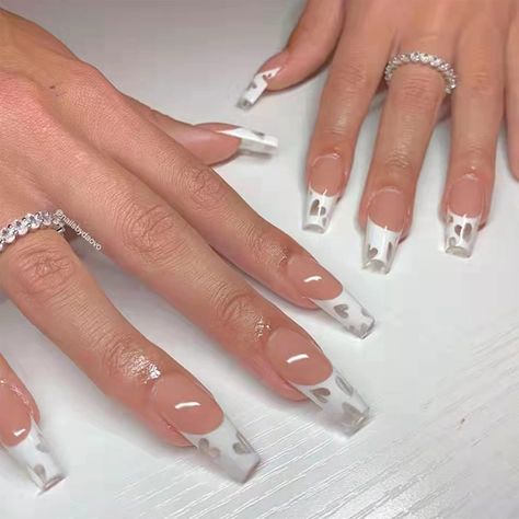 White French Nails, Handmade Nails, Ballet Nails, Gel Set, Nagel Tips, Nail Type, Fake Nails With Glue, Fake Nail, Nail Length