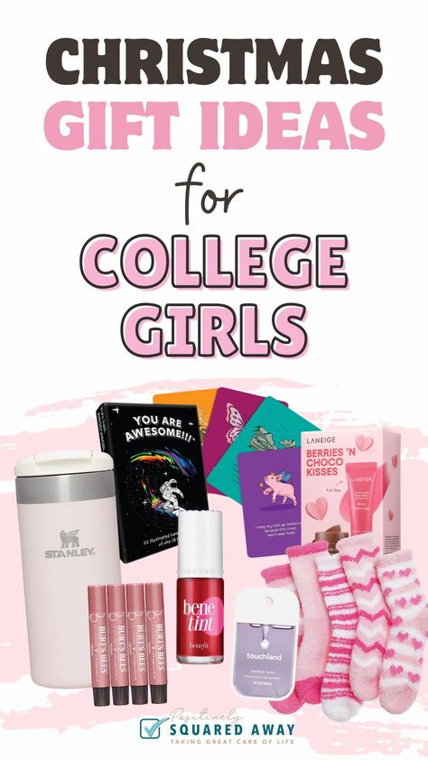 Discover the best gift ideas for college girls in 2024. From trendy accessories to practical dorm essentials, find the perfect present to make her college life more enjoyable. Save this to your college gift ideas board. Open When Envelope Ideas, College Girl Christmas Gifts, Gifts For College Boys, Gifts For College Girls, College Gift Ideas, Girly Gifts Ideas, Useful Gift Ideas, Christmas Gifts For Teens, College Girl Gifts