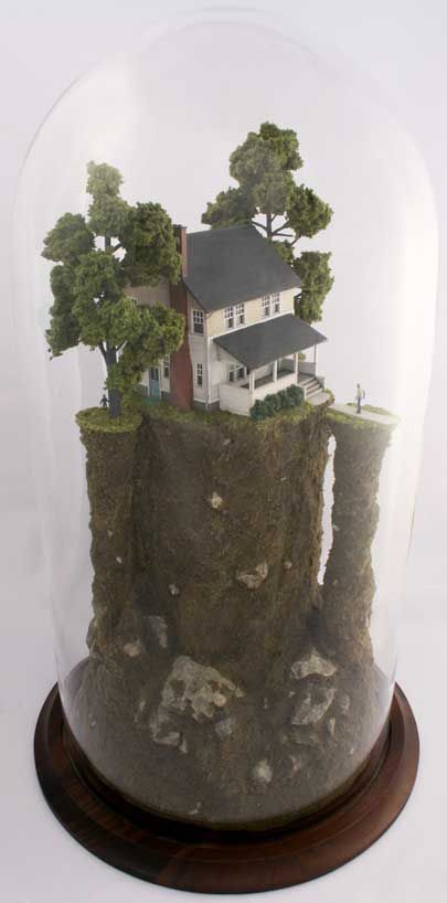 Bell Jar Dioramas Bell Jars, Tiny World, Miniature World, The Bell Jar, Miniature Houses, Fairy Houses, Glass Dome, Model Making, Fairy Gardens