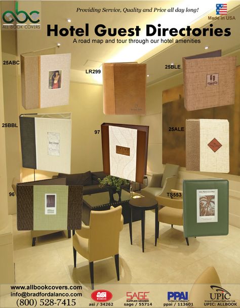 New Hospitality & Guest Directory Products sale Room Products, Hotel Amenities, Hotel Guest, Binders, Guest Room, Promotion, Place Card Holders, Hotel, Book Cover