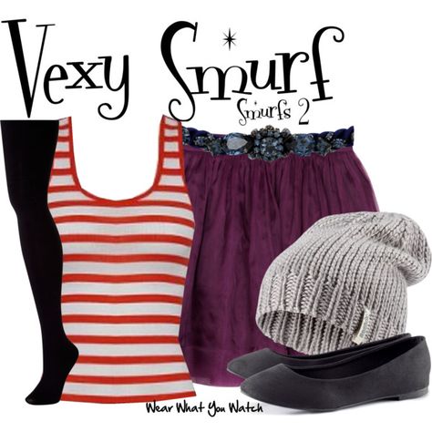 Inspired by Christina Ricci (voice) as Vexy Smurf in 2013's Smurfs 2. Vexy Smurf Costume, Vexy Smurf, Smurf Costume, Scary Halloween Decorations Diy, Parade Ideas, Fantasy Ideas, Pandora's Box, Disney Clothes, Christina Ricci