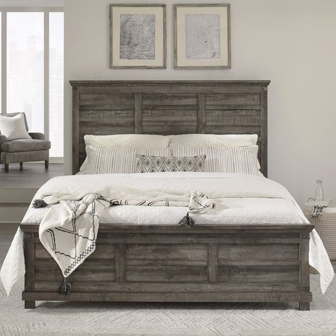 Redwood Rover Esquina Standard Bed | Wayfair Pause Button, Queen Panel Beds, King Bedroom Sets, Bedroom Sets Queen, Bedroom Panel, Queen Bedroom, King Bedroom, Bed Rails, Lexington Furniture