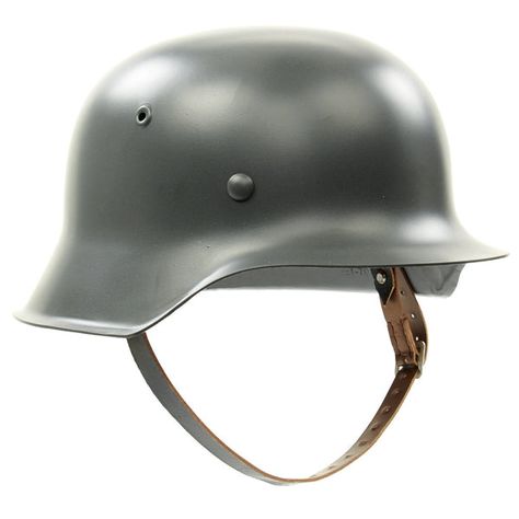 German WWII M42 Steel Helmet- Stahlhelm 42 German Helmet, Army Hat, German Soldiers Ww2, M 16, Black Exterior, Color Correction, Riding Helmets, Shoes Jewelry, Hard Hat